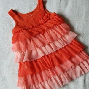 Cherokee Dresses - Orange hombre ruffle 2T dress Cherokee Dresses - Orange hombre ruffle 2T dress
